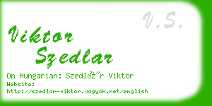 viktor szedlar business card